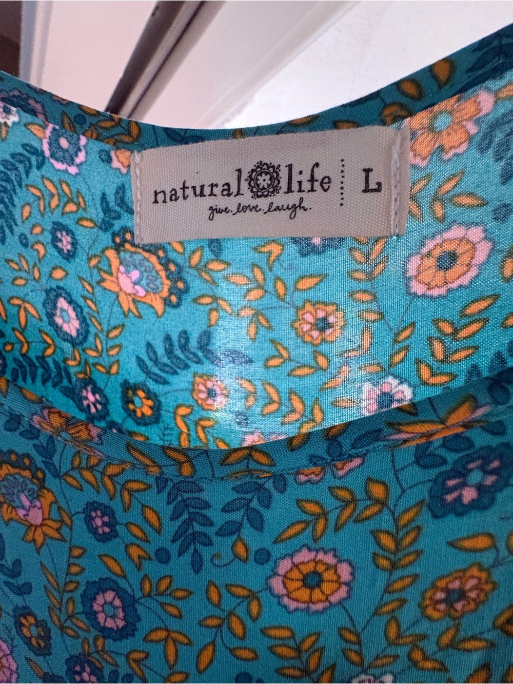 NATURAL LIFE Teal Paisley Maxi Dress with Border Hem - Picture 2 of 3